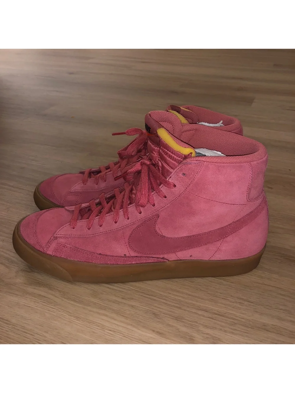 NIKE BLAZER 77 SUEDE RED LIGHT REDWOOD HI TOP GUM SNEAKERS MENS SIZE 15